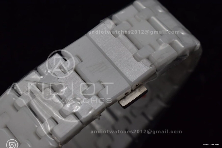 Edition Bracelet Ceramic 1052 Perpetual SmoothTexture Royal Ceramic on Best Oak APSF A 26579cb Calendar White 0831
